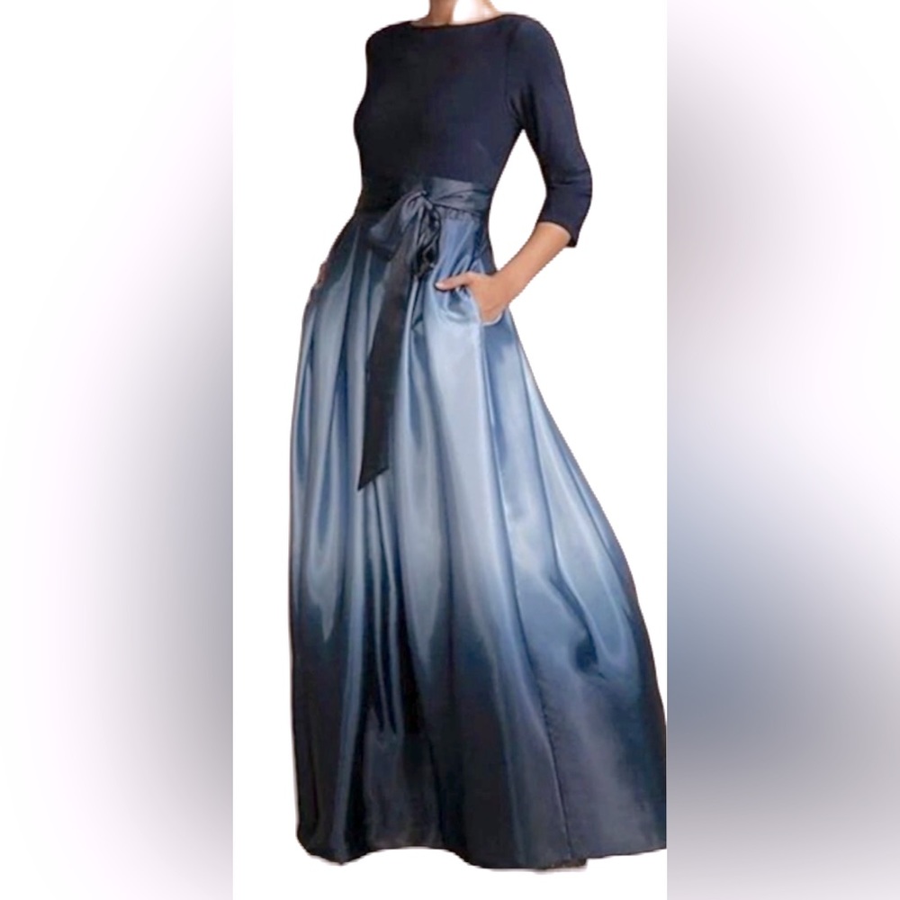 ALISA STYLE BLUE OMBRE DRESS